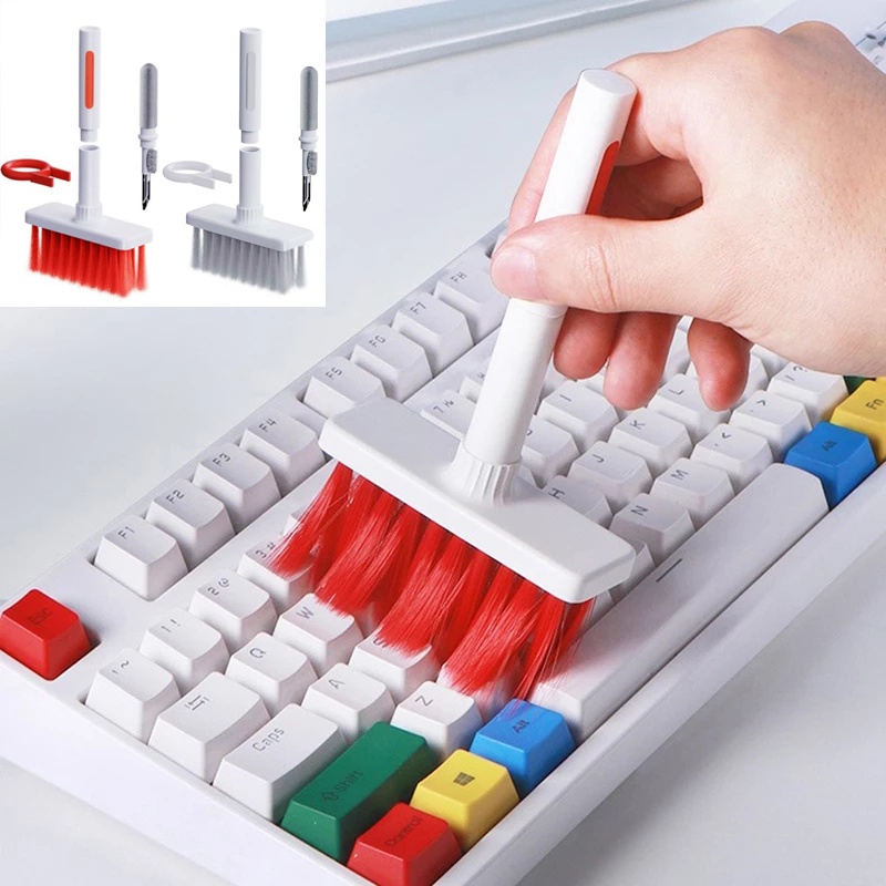5-in-1 Cleaning Soft Brush Keyboard Cleaner/ Multi-Function Computer Cleaning Tools Kit/ Efficient Corner Gap Duster